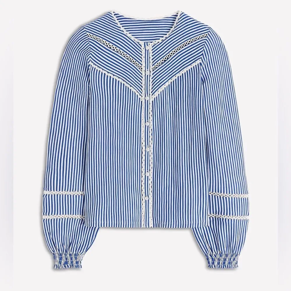 Boden Trim Detail Jersey Shirt XS - Picture 6 of 12